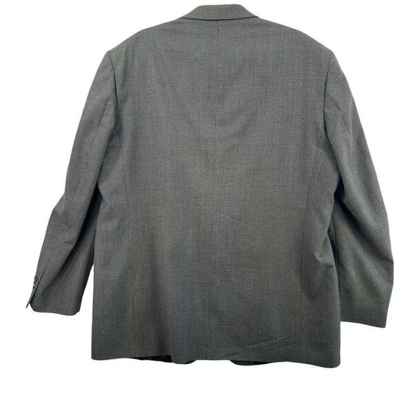 Light Academia Blazer Size 48L Oscar de la Renta Men Gray Check Classic Fit READ - Picture 2 of 13